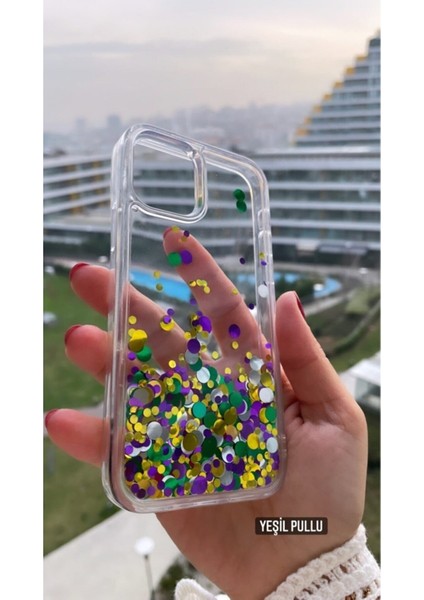 Iphone 12 Pro Max Uyumlu Yeşil Pullu Telefon Kılıfı