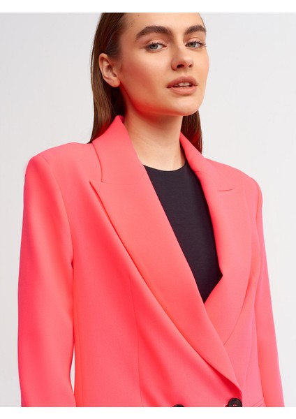 6921 Blazer Ceket-N.pembe