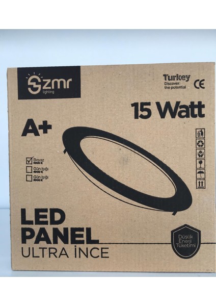 -15 Watt Ultra Ince Yüksek Işık Led Spot 10 Adet