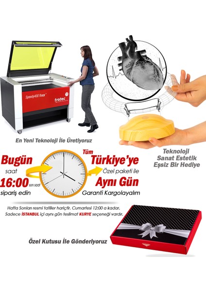 3D Kalp Cerrahı Hediyesi Kişiye Özel 3 Boyutlu LED Lamba