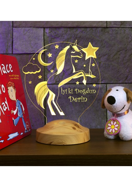 Unicorn Hediyesi, Tek Boynuzlu At, Kız Çocuk Odası Hediyesi, Kız Çocuk Odası Hediyesi Led Lamba