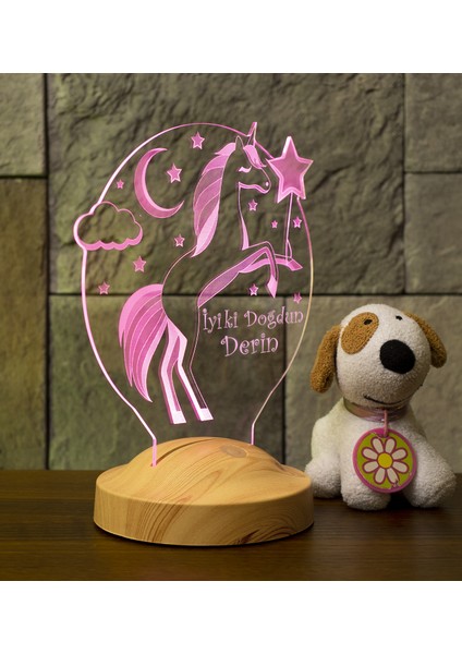 Unicorn Hediyesi, Tek Boynuzlu At, Kız Çocuk Odası Hediyesi, Kız Çocuk Odası Hediyesi Led Lamba