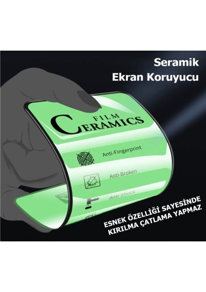 Samsung A21S Ekran Koruyucu Seramik Nano Cam Esnek Tam Full Kaplayan Kırılmaz