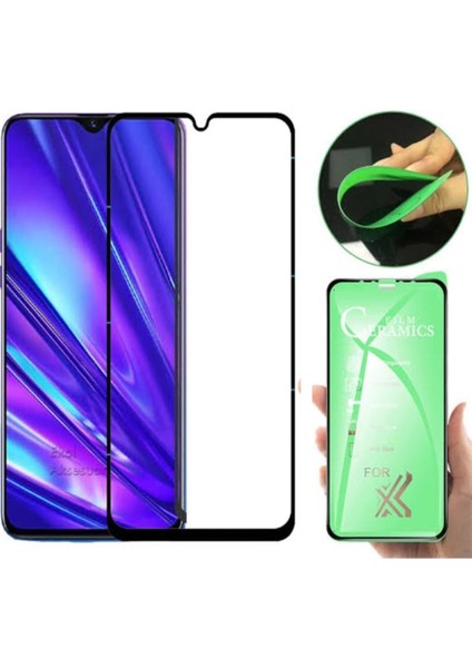 Oppo A9 2020 Ekran Koruyucu Seramik Nano Cam Esnek Tam Full Kaplayan Kırılmaz
