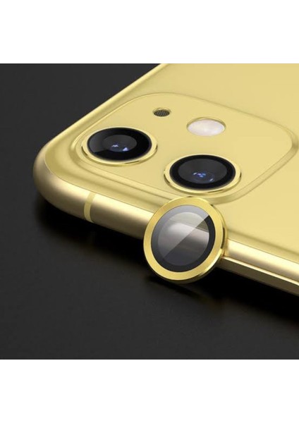 Apple iPhone 12 Mini Kamera Koruyucu Lens Mercek Metal Çerçeveli 2li Set Gold Altın fiyatları