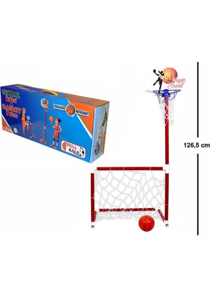Oyuncak Portatif Kale ve Basket Potası (2 Si 1 Arada)