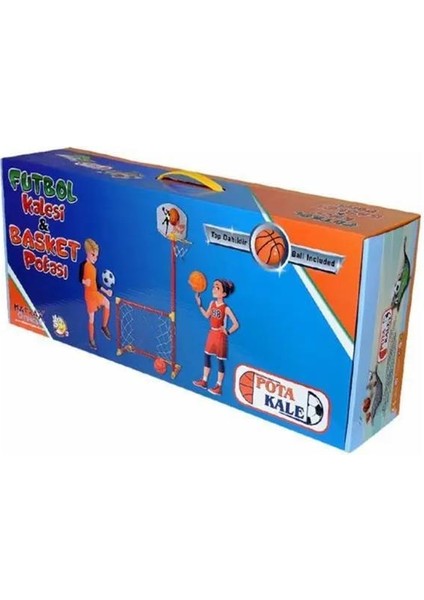 Oyuncak Portatif Kale ve Basket Potası (2 Si 1 Arada)