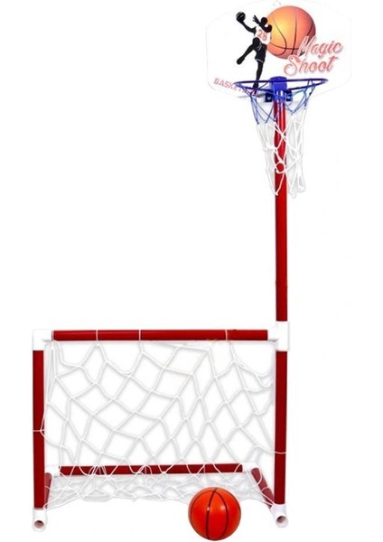 Oyuncak Portatif Kale ve Basket Potası (2 Si 1 Arada)