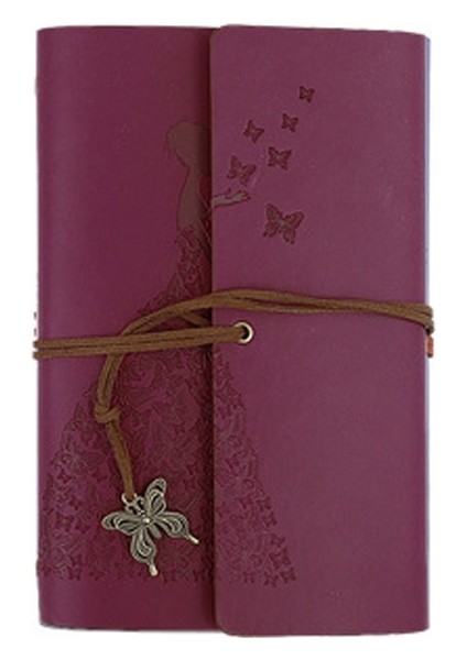 2 Adet Etekler Güzellik El Hesap Kitap Günlüğü Kitap Retro Not Defteri, Kapak Rengi: Büyük Şarap Kırmızı (Yurt Dışından)