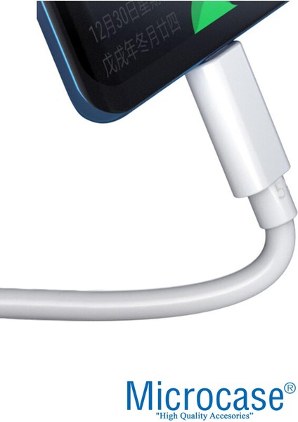 Type-C 5A Hızlı Şarj ve Data USB Kısa Kablo - 25 cm Beyaz AL2712