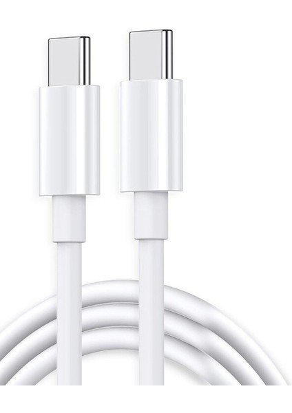 Type-C To Type-C 100W 5A Hızlı Şarj ve Data Kablosu - 1m Beyaz AL2716