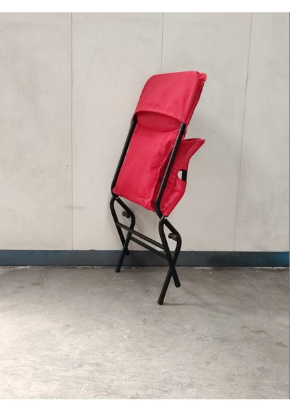 Katlanan Şezlongsandalye -- Siyah Iskeletli, Düz Renk Polyester Kumaşlı --