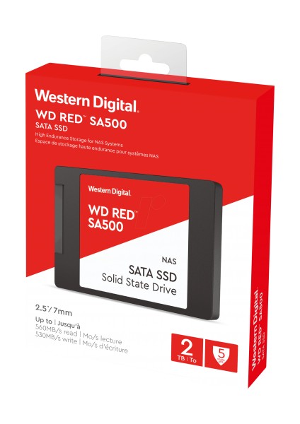 Red SA500 WDS200T1R0A 2TB 560/530 Server ve Nas İçin 25" Enterprise Sata SSD