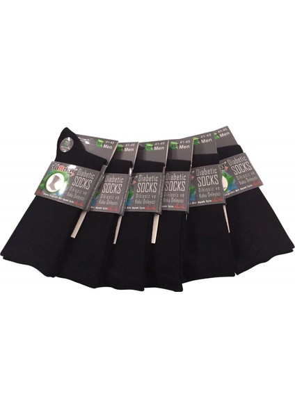 Dikişsiz Bambu Lastiksiz Erkek Şeker Çorap 6'lı Paket