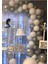 Pastel Gri Beyaz Balon 50 Adet + 5 Mt. Balon Zinciri 1