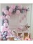 Pastel Pembe Gri Balon 100 Adet + 5 Mt. Balon Zinciri 1