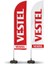 Vestel Reklam Yönlendirme ve Tanıtım Yelken Bayragı 2li 1