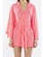 Pembe Kadın Pareo Kaftan Sabahlık Dantelli 2