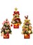 Yapay Mini Dekorasyon Kullanımlık Noel Ağacı Işıkları Masaüstü Xmas Red Yay Için (Yurt Dışından) 3