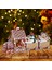 Noel Baba Figürinler Süsler Sevimli Dekor Ev Noel Reçine Minyatürleri Gnome Şeker Tren (Yurt Dışından) 3