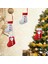 4 Adet Klasik Kırmızı ve Beyaz Keçe Noel Çorap Xmas Asılı Dekorasyon (Yurt Dışından) 5