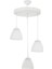 Modern Üçlü Opal Camlı Metal Sarkıt Avize Çap: 30CM 1