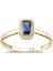 Safir Renkli Kenar Taşlı Altın Yüzük YZA.110.01 2