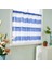 1 Kısa Çizgili Yarım Perde Banyo Mutfak Yarı Sheer Cafe Valance Blue_ 74X60 cm (Yurt Dışından) 2