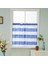 1 Kısa Çizgili Yarım Perde Banyo Mutfak Yarı Sheer Cafe Valance Blue_ 74X60 cm (Yurt Dışından) 3