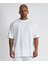 Bisiklet Yaka %100 Pamuk Ultra Hafif Ter Tutmayan Oversize Erkek T-Shirt 2