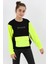 Kız Çocuk Oversize Cepli Sweatshirt 9-14 Yaş 13997 2