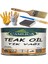 1. Sınıf Teak Oil (Tik Yağı) 2.5 Lt Fırça ve Zımpara Komple Al Uygula Seti 1