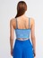 10184 Askılı Triko Atlet Crop-Saks 2