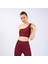 Straight Bordo Kadın Crop Tek Omuz Spor Büstiyer 3