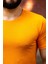 Sarı Hardal Basic Rahat Ince Petek Kumaş Spor Erkek Tshirt 22ETSHPORT 4