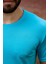 Turkuaz Basic Rahat Ince Petek Kumaş Spor Erkek Tshirt 22ETSHPORT 3