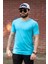 Turkuaz Basic Rahat Ince Petek Kumaş Spor Erkek Tshirt 22ETSHPORT 4