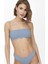 Onlolli Top Normal Kalıp Düz Gök Mavi Kadın Bikini Üst 5