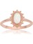Gümüş Yüzük - 0.80CT Oval Opal Gümüş Yüzük-Vintage Güverseli Minimal Opal Taşlı Tasarım 925 Ayar Hediye Gümüş Yüzük 1