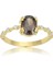 Gümüş Yüzük - Smoky Oval Taşlı Smoky Quartz İhtişamı Kadın 925 Ayar Evlilik Teklifi Yüzüğü-Hediyelik 1