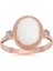 Oval Opal Taşlı Gümüş Yüzük 1