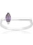 Gümüş Yüzük - Ufuk Çizgisi Şans Totemi İnce Minimal Tasarım 0.20 CT Ametist Taşlı Gümüş Yüzük 1