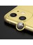 Apple iPhone 12 Mini Kamera Koruyucu Lens Mercek Metal Çerçeveli 2li Set Gold Altın 2