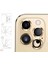 Apple iPhone 13 Pro Max Kamera Koruyucu Lens Mercek Metal Çerçeveli 3lü Set Gold Altın 3