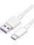 Type-C 5A Hızlı Şarj ve Data USB Kısa Kablo - 25 cm Beyaz AL2712 1