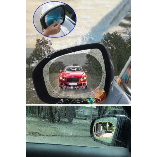 Lilibeaty Oto Dış Ayna Yağmur Kaydırıcı Film Araba Yan Dikiz Aynası Filmi Buğu Önleyici 2ADET Su Tutmaz Filim