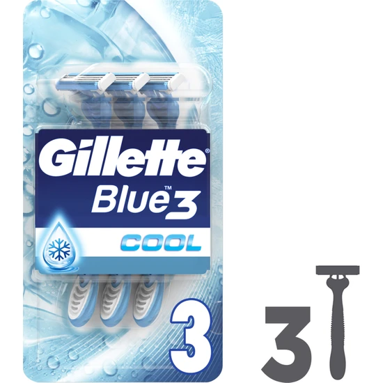 Gillette Blue3 Cool Kullan At Tıraş Bıçağı 3 Adet