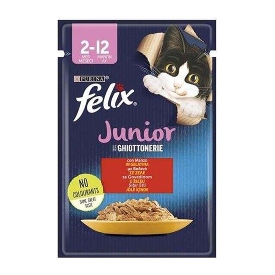 Felix Yavru Sığır Etli Kedi Yaş Mama 85 gr x 26 Adet