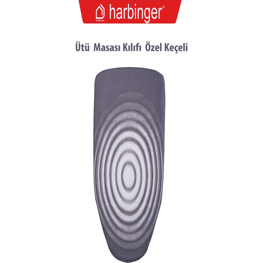 Devecioğlu Harbinger Ütü Masası Kılıfı 130x46 cm  Pamuk Isıya Dayanıklı Kaymaz Dairesel Desenli