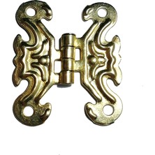 Kelebek Menteşe 10 Adet Sarı 33x40 mm Kutu ve Sandık Menteşesi Hobi Maket